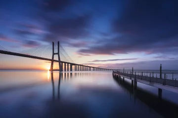 Fototapete Ponte Vasco da Gama Vasco-da-Gama-Brücke Lissabon Portugal
