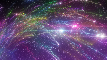 向かいくるキラキラパーティクル