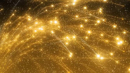 向かいくるキラキラパーティクル