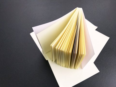 Memo paper on black background 