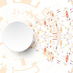 Obraz premium Vector abstract technology concept.