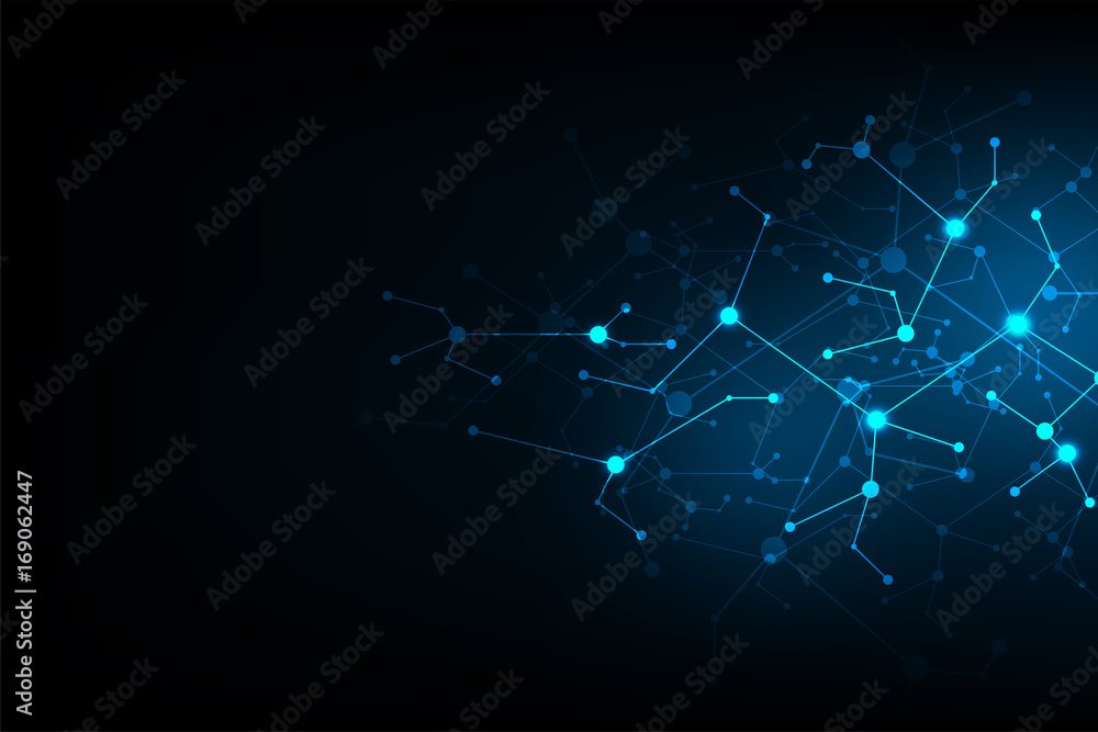 Wall mural vector abstract background technology network design.