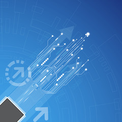 Vector abstract background technology CPU concept.