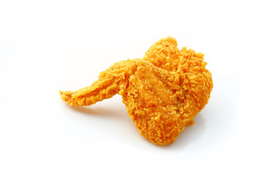 Fried chicken isolated over white