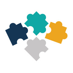 puzzle pieces isolated icon vector illustration design