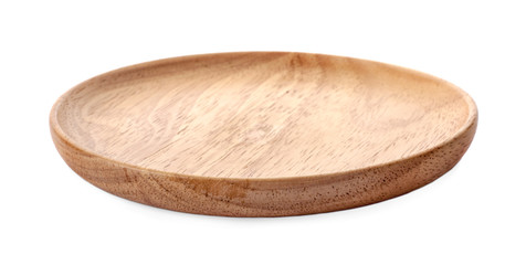 wood plate on a white background