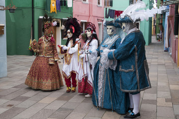 Naklejka premium CARNAVAL EN BURANO