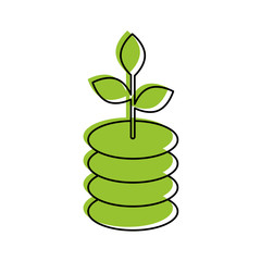 ecology plant isolated icon vector illustration design