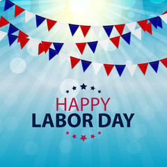 Obraz premium Happy Labor Day Poster Vector Illustration