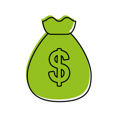 money bag isolated icon vector illustration design