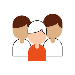 teamwork people avatars icon vector illustration design
