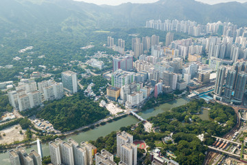 Obraz premium Aerial view of Hong Kong residential