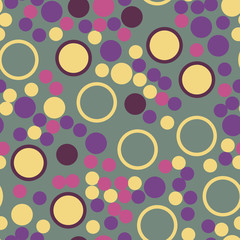 Seamless pattern with dots, points, circles, rounds