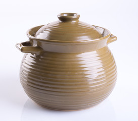 pot or food pot on a background.
