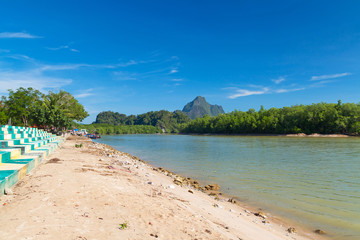 Tropical scenery of National Park in Phang Nga Bay, Thailand