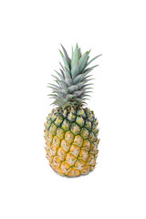 Ripe pineapple isolated on a white background.