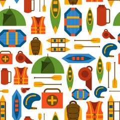 Vector flat rafting background