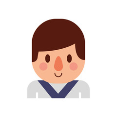 sailor avatar character icon vector illustration design