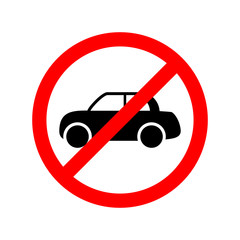 No car allowed sign