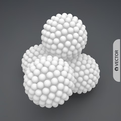 3D Molecule. Vector illustration for science, technology, marketing and presentation.