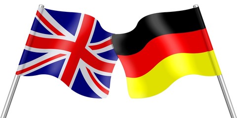 Flags. United Kingdom and Germany