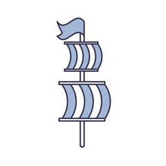 sailing boat isolated icon vector illustration design