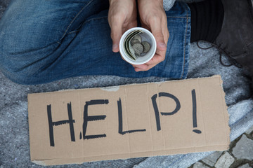 Homeless Man Ask For Help