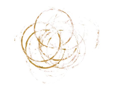Abdr&uuml;cke von braunen Kaffeflecken