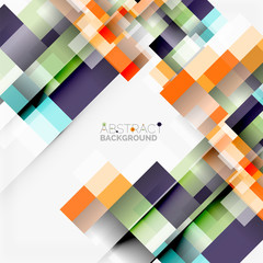 Obraz premium Abstract blocks template design background, simple geometric shapes on white, straight lines and rectangles