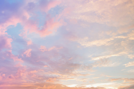 Abstract color pastel background, A soft sky with cloud background in pastel color	
