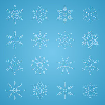 Snowflake Christmas Line Icon Editable Stroke