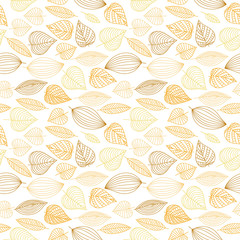 Seamless autumn leaves pattern