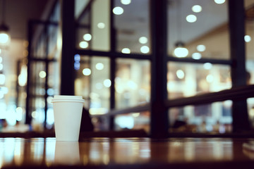 take away coffee cup empty blank copy space for your design text or banner of brand