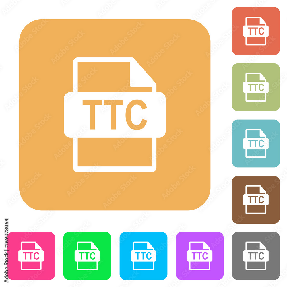 Aufkleber ttc file format rounded square flat icons