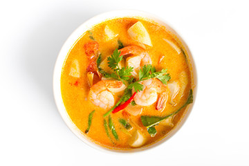 Thai traditional Sour prawn soup