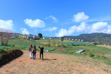 Tourists admiring the beautiful scenery on Phu Tubberk.