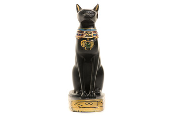 Cat statuette isolation