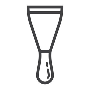 black outline putty knife clip art preview