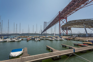 View of the City of Lisbon by the Docas, Portugal