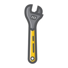 Adjustable wrench filled outline icon, build and repair, spanner sign vector graphics, a colorful line pattern on a white background, eps 10.