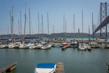 View of the City of Lisbon by the Docas, Portugal