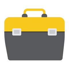 Toolbox flat icon, build and repair, toolkit sign vector graphics, a colorful solid pattern on a white background, eps 10.