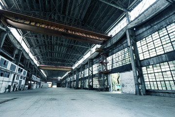 interior of abandoned workshop