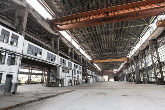 interior of abandoned workshop