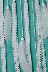 White draem catcher close up