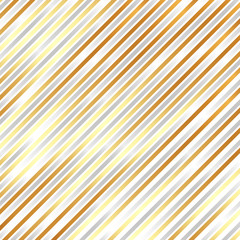 Striped diagonal silver and golden color background, Abstract vector