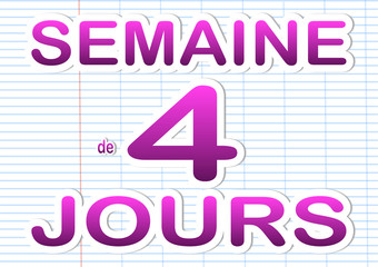 semaine de 4 jours en couleur