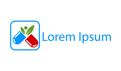 Shape of the abstract pill used in the medical and pharmacy industry
