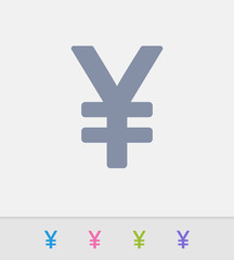 Obraz premium Yen Sign - Granite Icons. A professional, pixel-perfect icon designed on a 32x32 pixel grid and redesigned on a 16x16 pixel grid for very small sizes.
