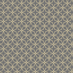 Seamless vector golden ornament in arabian style. Geometric abstract background. Pattern for wallpapers and backgrounds